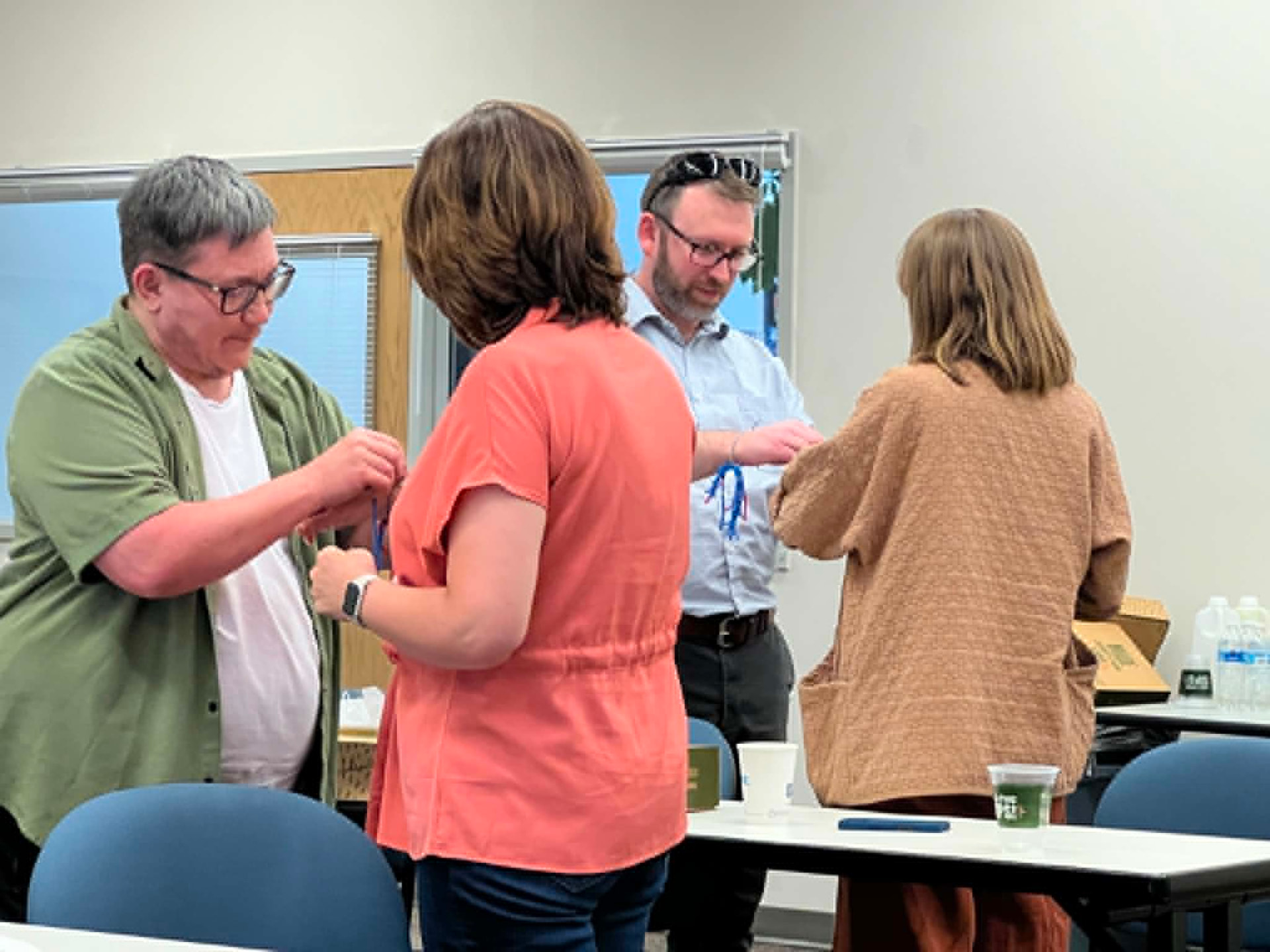 Academy participants taking part in a hands-on group activity